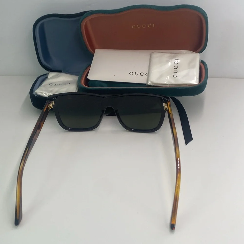 New Authentic GUCCI Acetate Sunglasses GG0158SN Tortoise